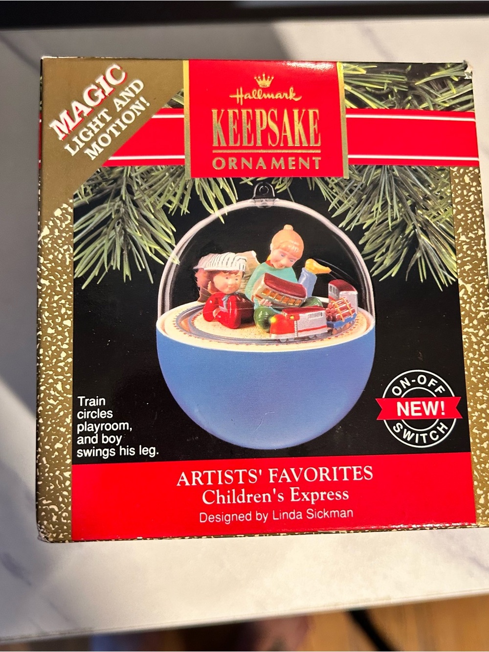 Hallmark Keepsake Magic Lights & Motion 1990 Train ornaments